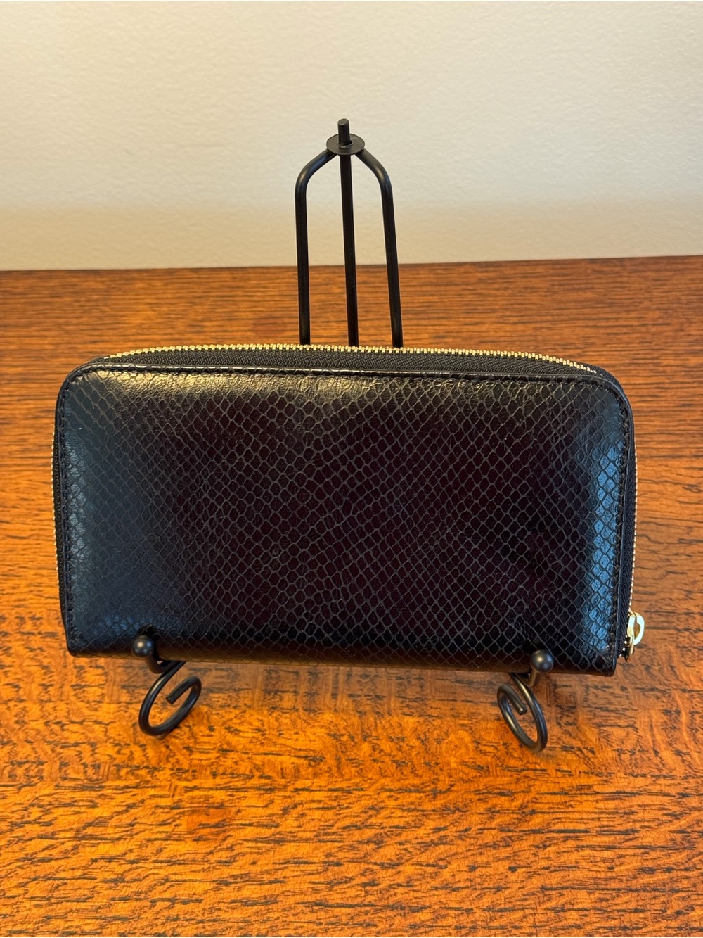 See By Chloe Snakeskin Embossed Leather Zip-Around Wallet - Picture 2 of 13